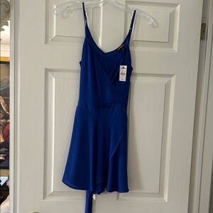 Express Vibrant Blue Sleeveless Romper